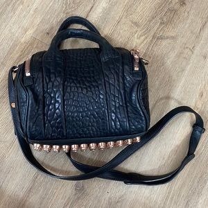 Alexander Wang mini Rocco bag pebbled leather and rose gold hardware